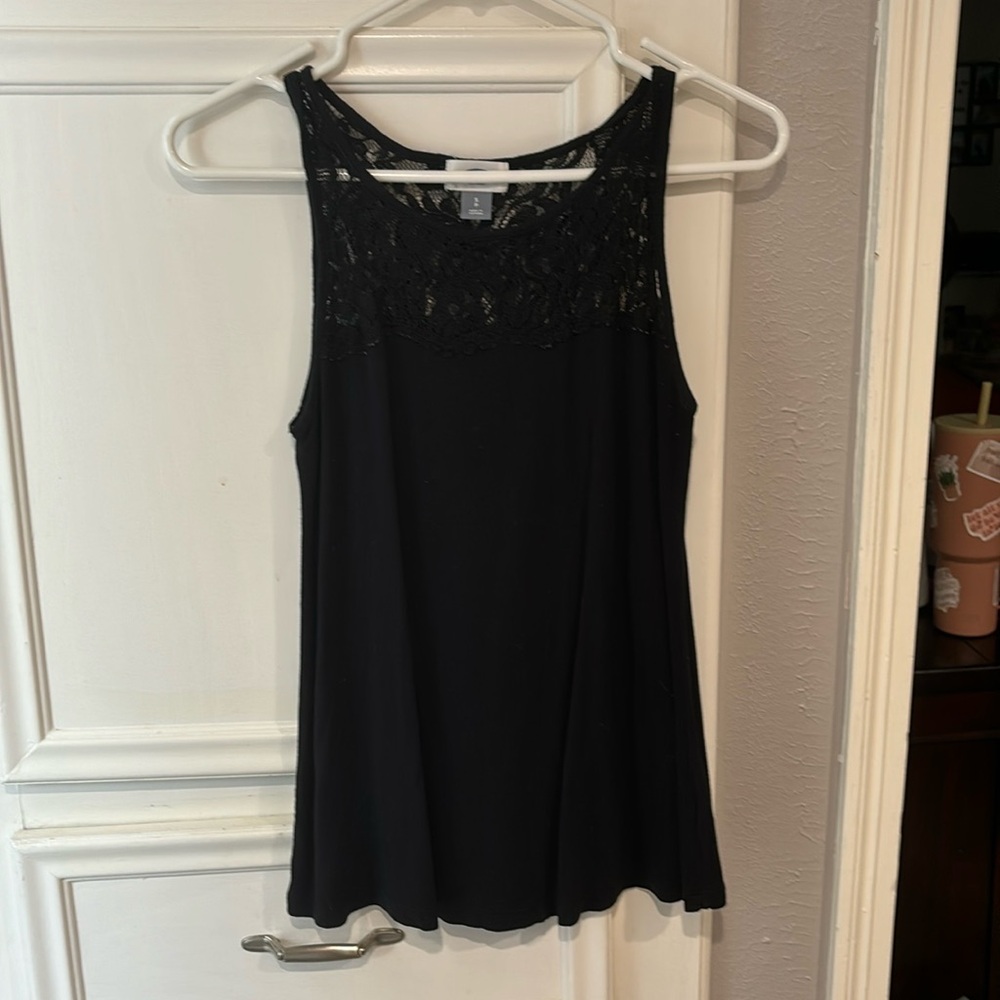 Black lace tank top